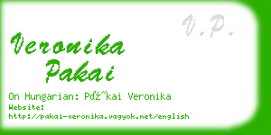 veronika pakai business card